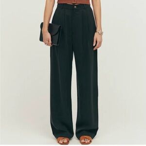 Reformation - Mason high-waist wide-leg trousers/ 4P /black